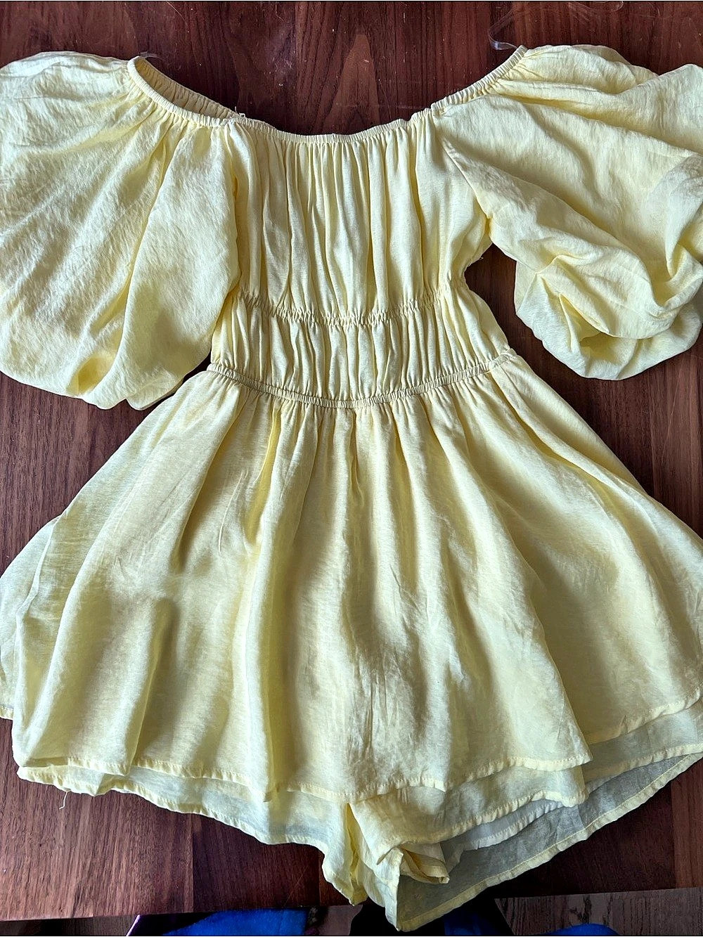 Altar'd State Yellow Puff Sleeve Dress Girls XS Like New